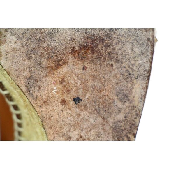 CELINE PARIS BROWN GENUINE LEATHER OPEN TOE WEDGE SLINGBACK SANDALS SHOES Sz 38 - Picture 9 of 9